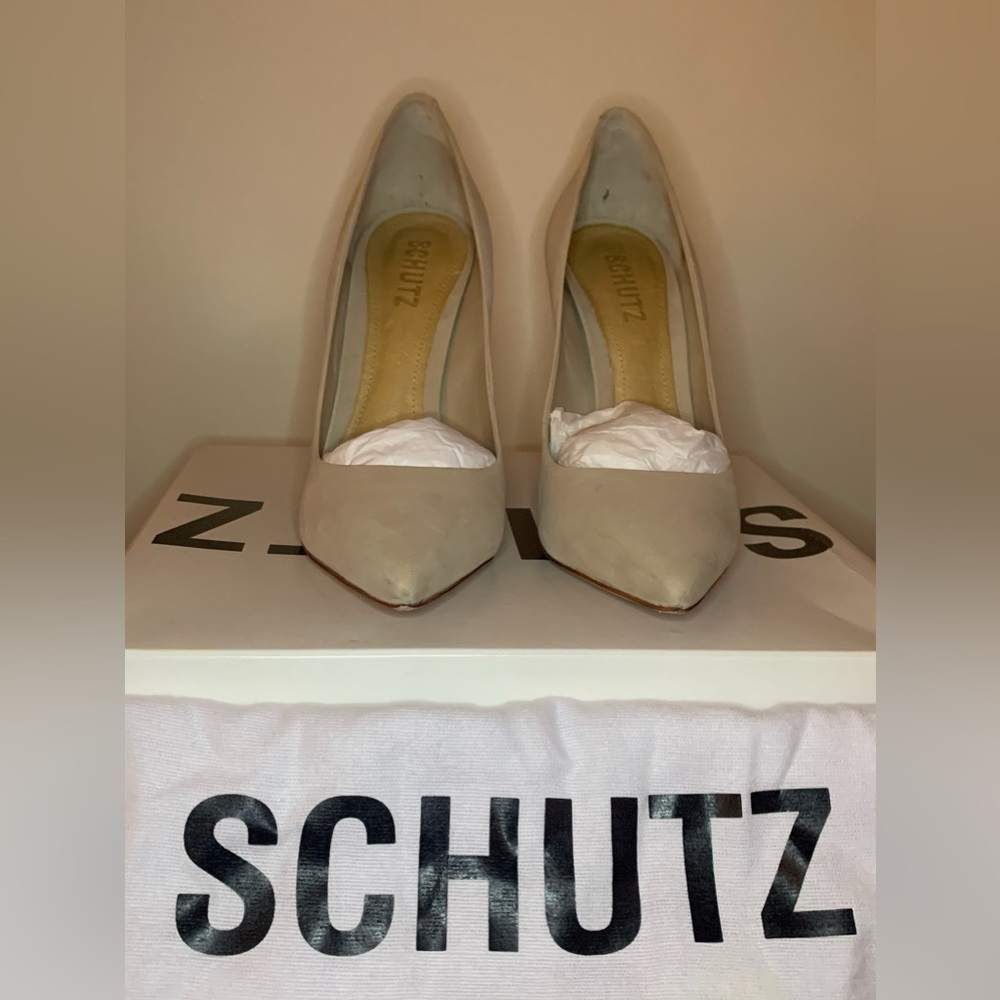 SCHULTZ Shoes Color Beige Sz 8 - Picture 10 of 10